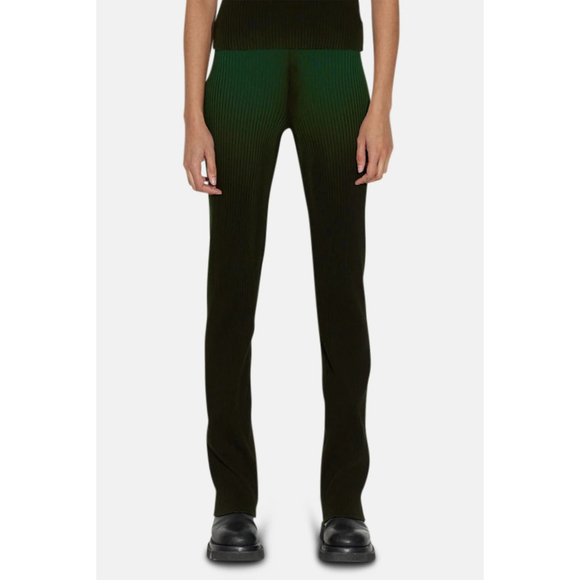 Cotton Citizen Pants - Cotton Citizen Ibiza Ombre Ribbed Pants in Forest Green Size Medium